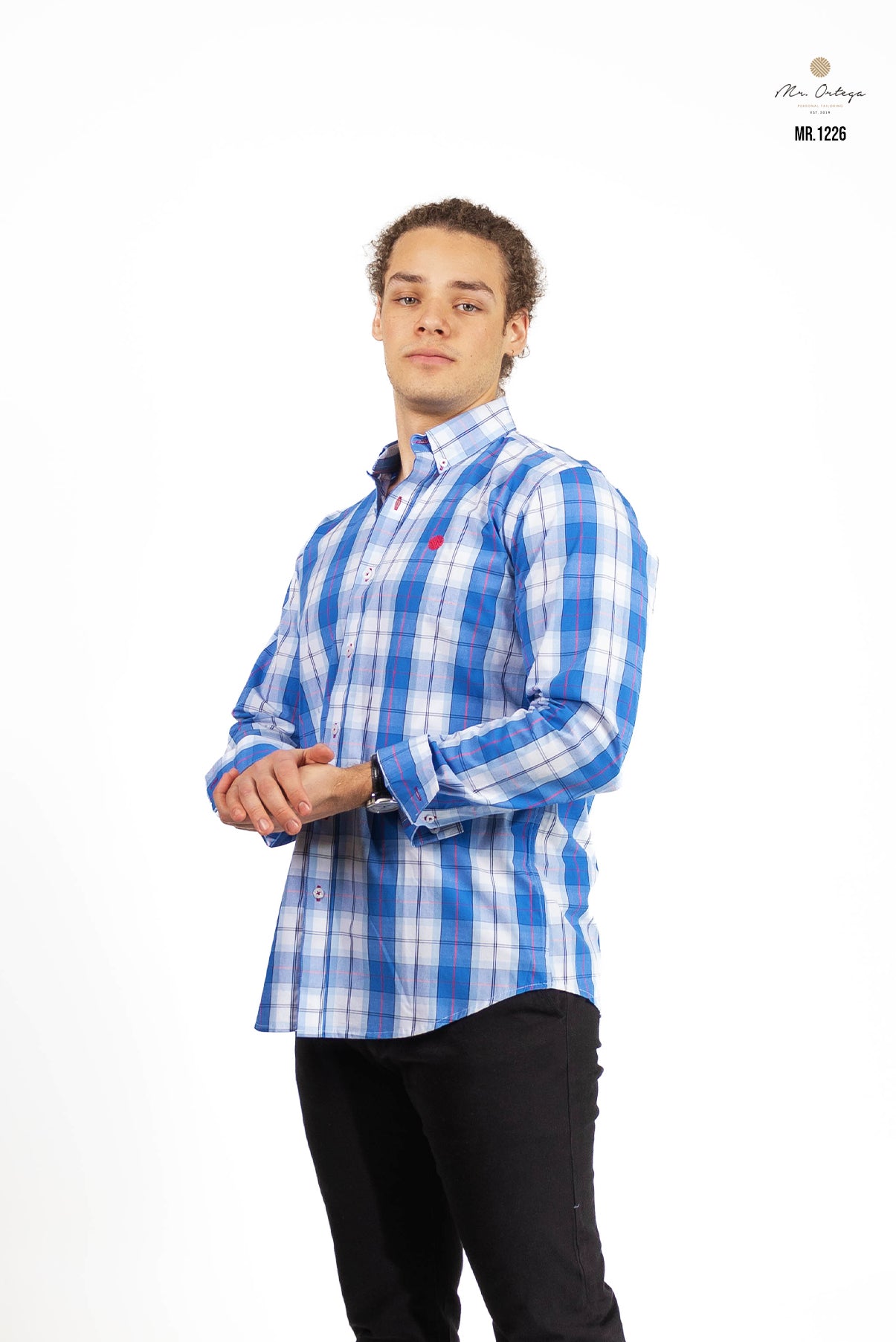 CAMISA CUADROS BLANCO / AZUL