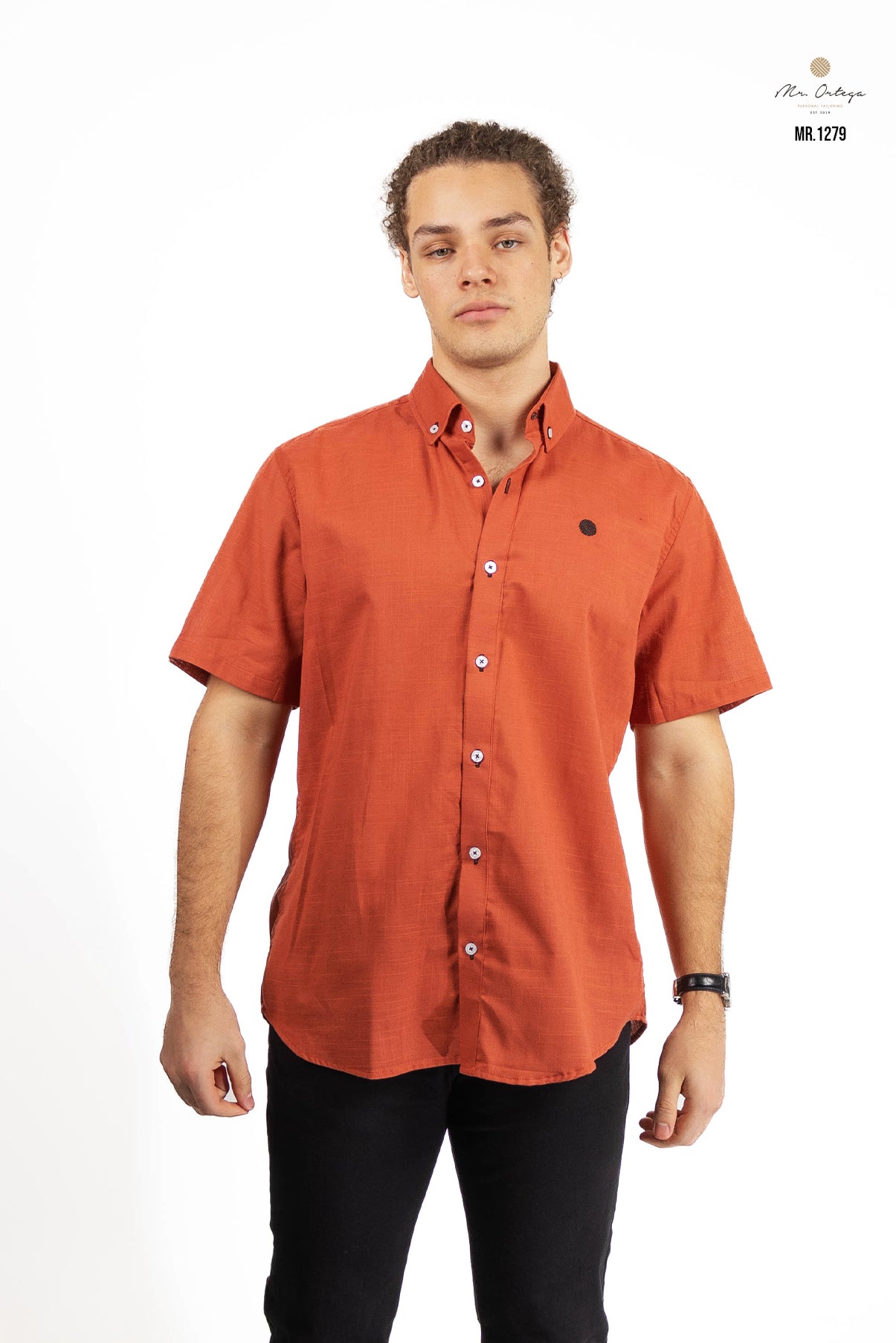 CAMISA LISA LADRILLO MC