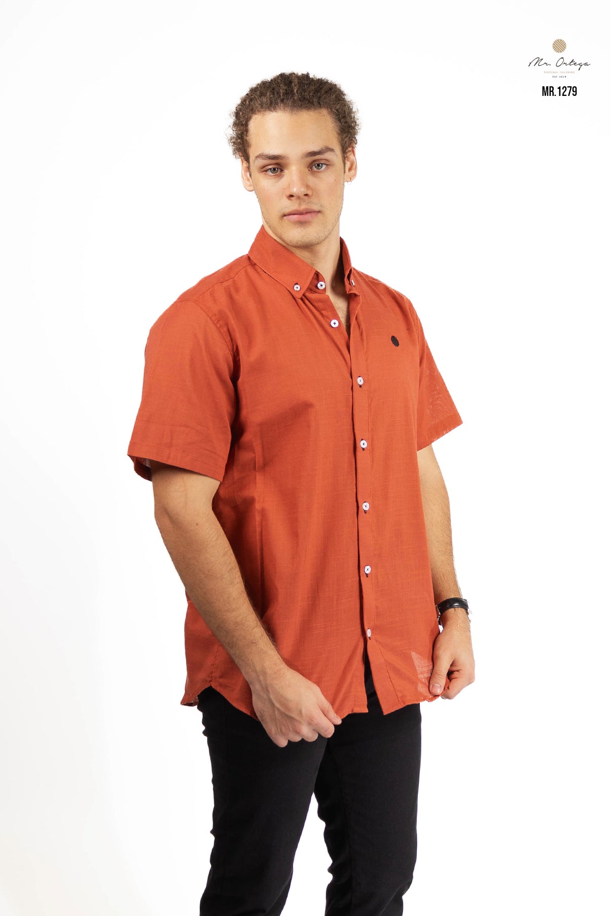 CAMISA LISA LADRILLO MC