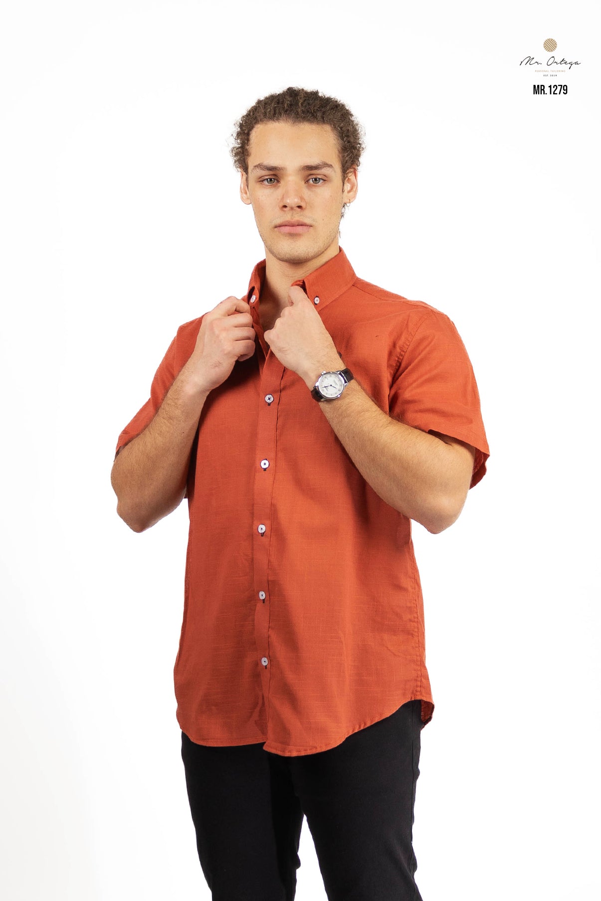 CAMISA LISA LADRILLO MC
