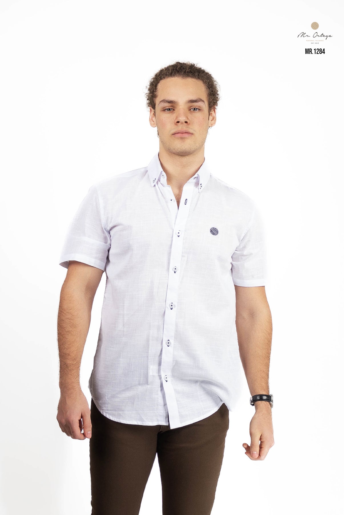 CAMISA LISA BLANCO MANGA CORTA
