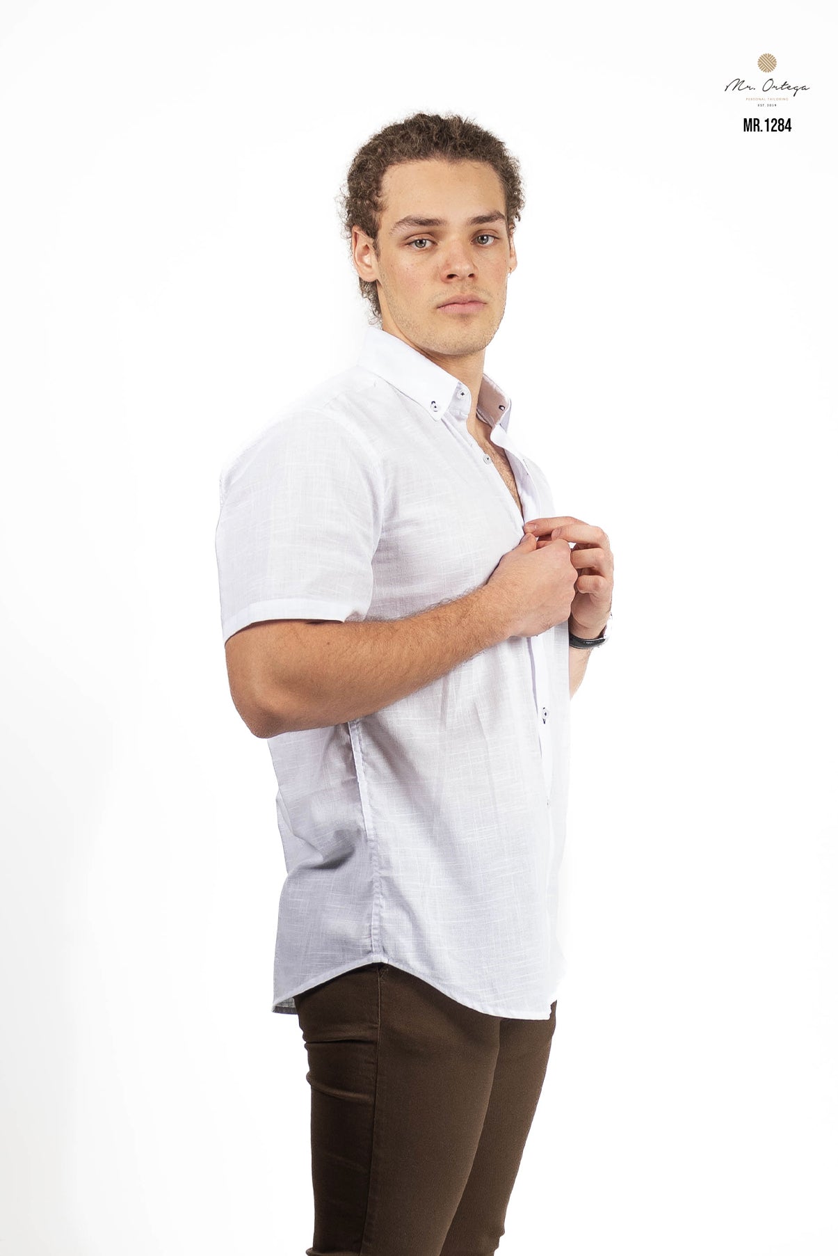 CAMISA LISA BLANCO MANGA CORTA