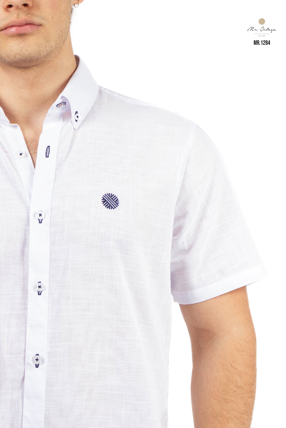 CAMISA LISA BLANCO MANGA CORTA