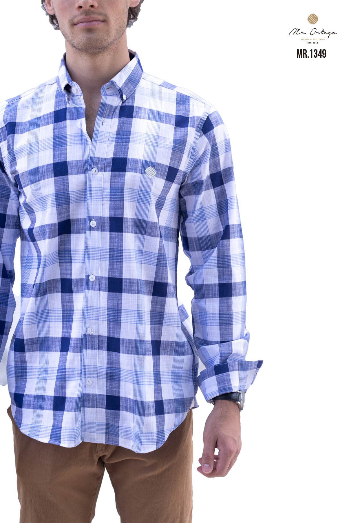 CAMISA CUADROS AZUL MARINO, AZUL CLARO Y BLANCO