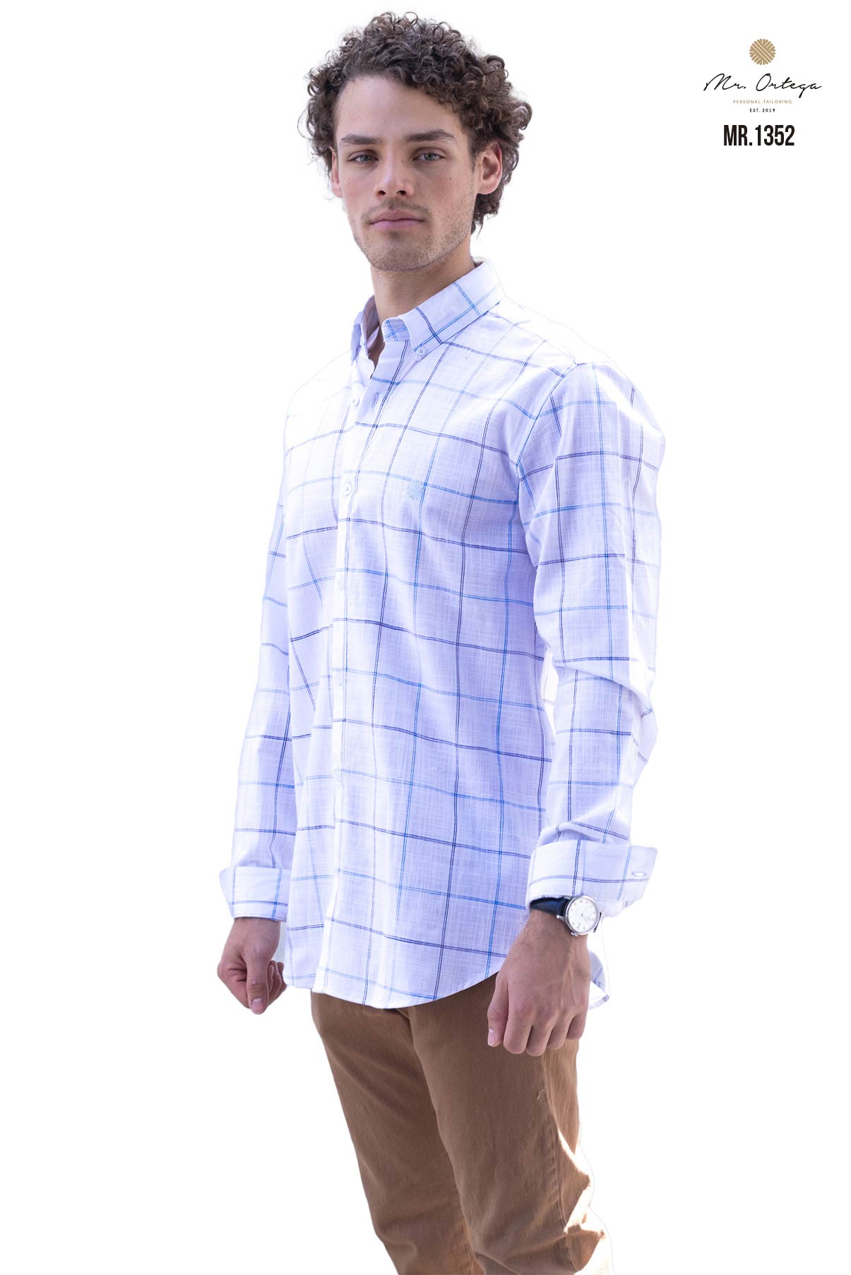 CAMISA CUADROS BLANCO, AZUL Y NEGRO