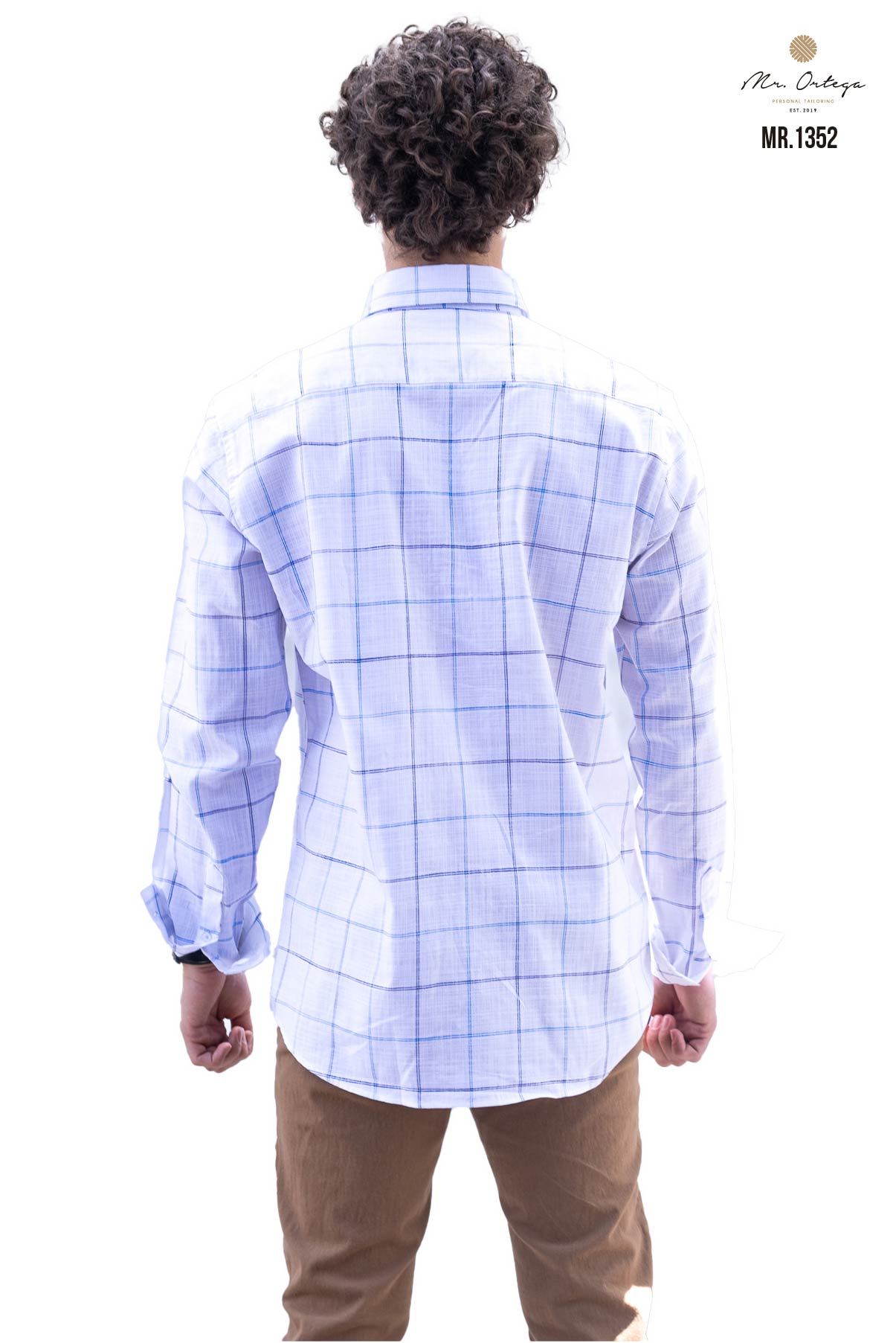 CAMISA CUADROS BLANCO, AZUL Y NEGRO