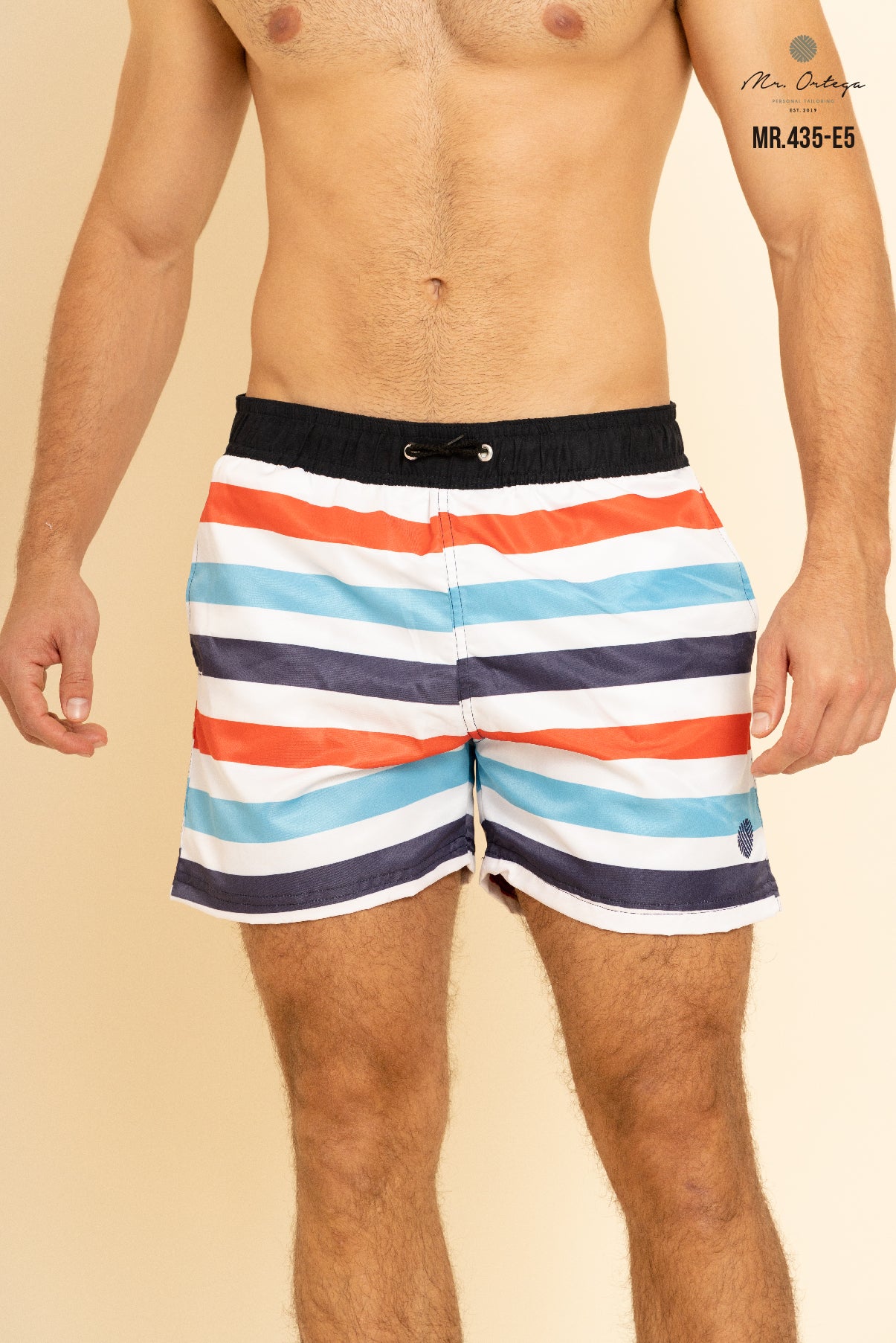 Traje De Baño Rayas Rojo, Azul y Blanco