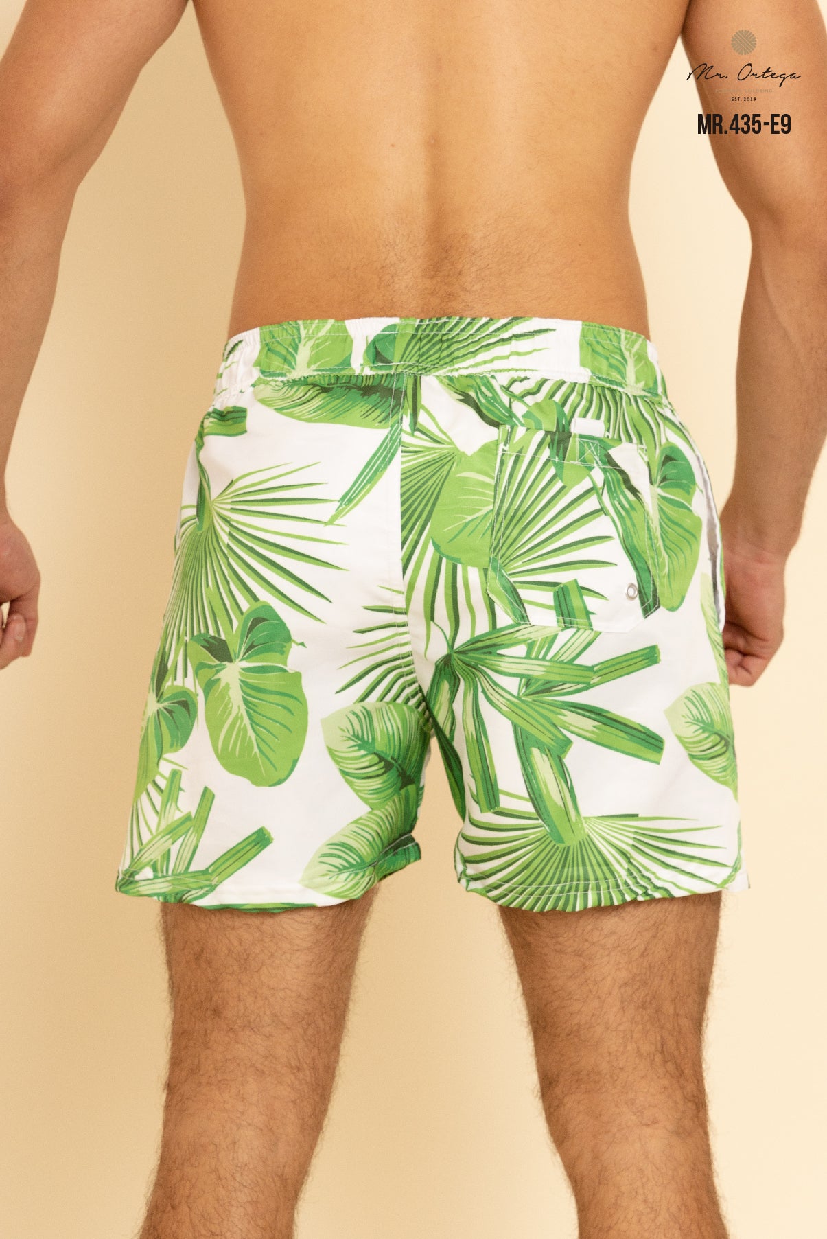 TRAJE DE BAÑO BLANCO ESTAMPADO VERDE