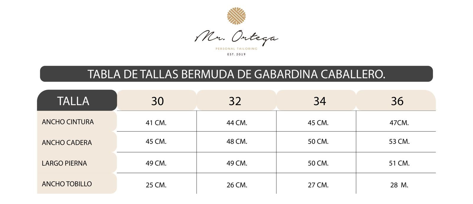 BERMUDA DE GABARDINA BEIGE