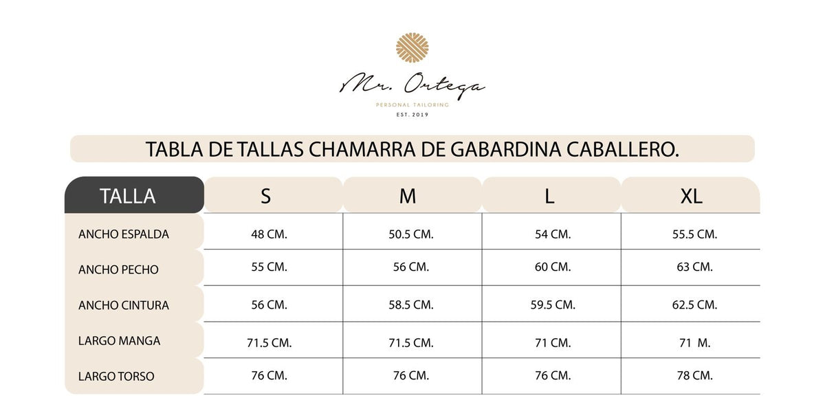 CHAMARRA GABARDINA BLANCO MANGA LARGA