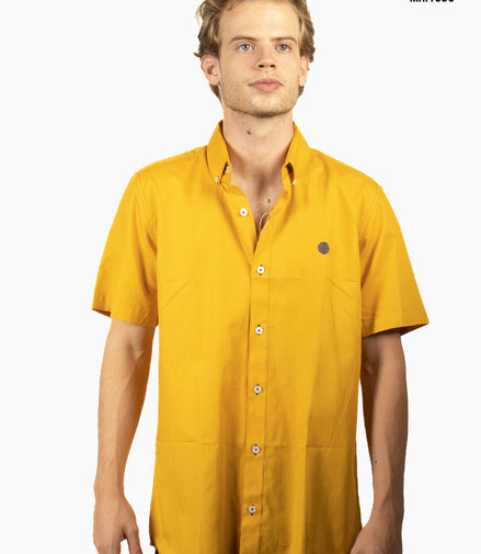CAMISA LISA MOSTAZA OXFORD