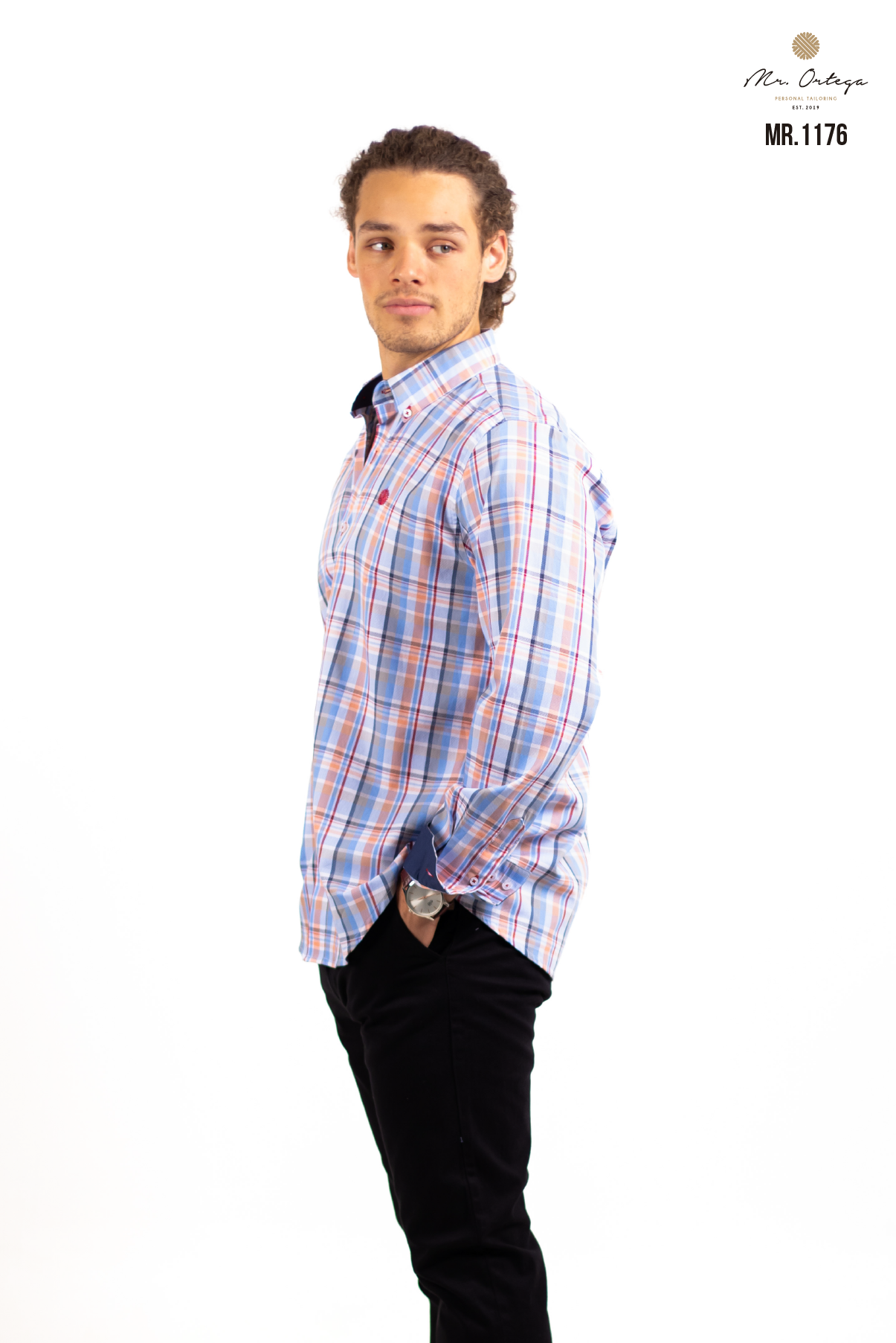 CAMISA CUADROS AZUL CLARO / ROJO Y CORAL CLARO