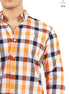 CAMISA CUADROS NARANJA / BLANCO