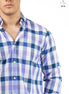 CAMISA CUADROS BLANCO / AZUL REY / LILA
