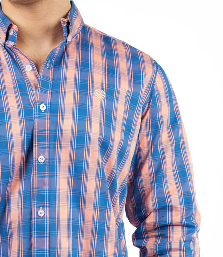 CAMISA CUADROS AZUL / ROSA