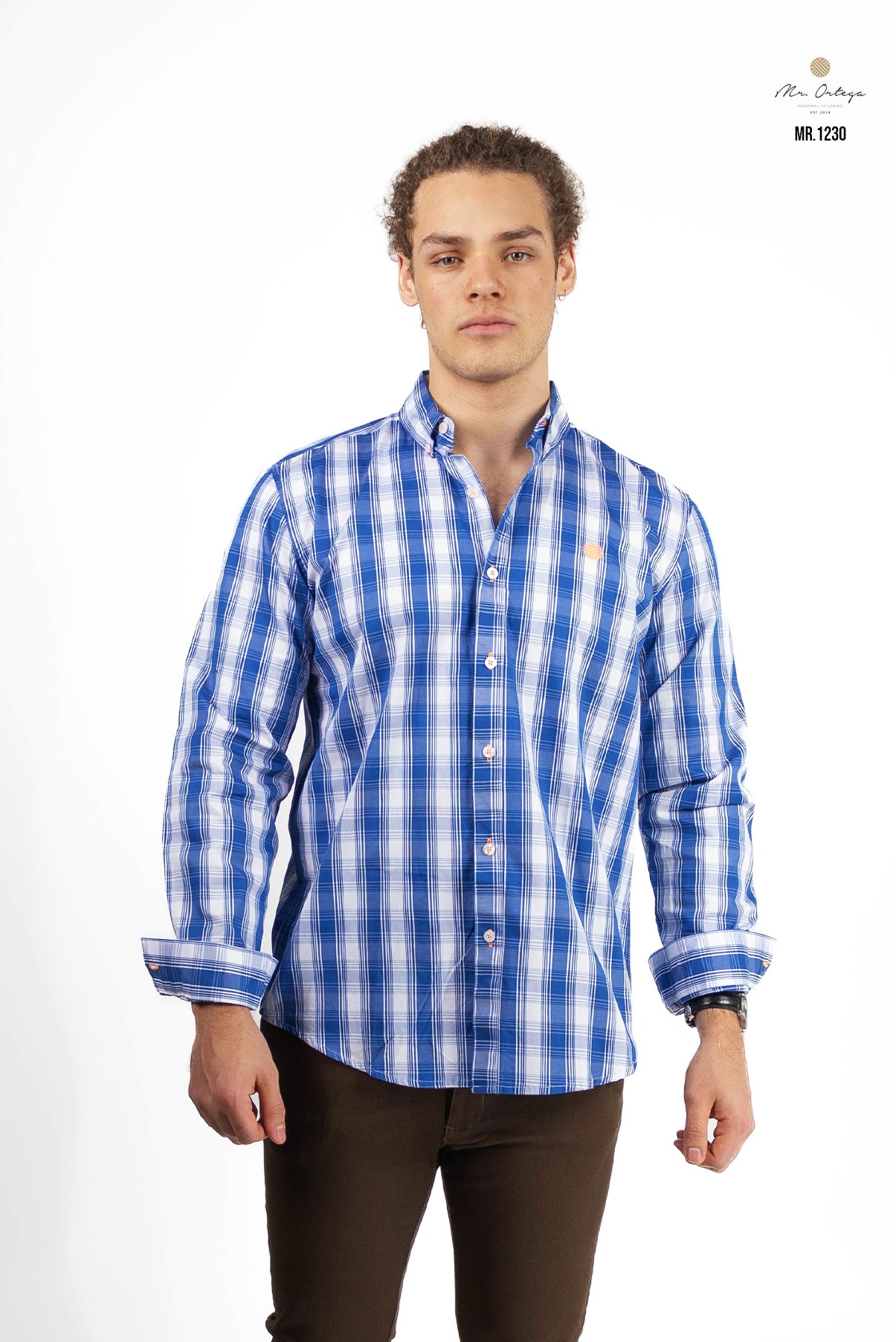 CAMISA CUADROS BLANCO / AZUL