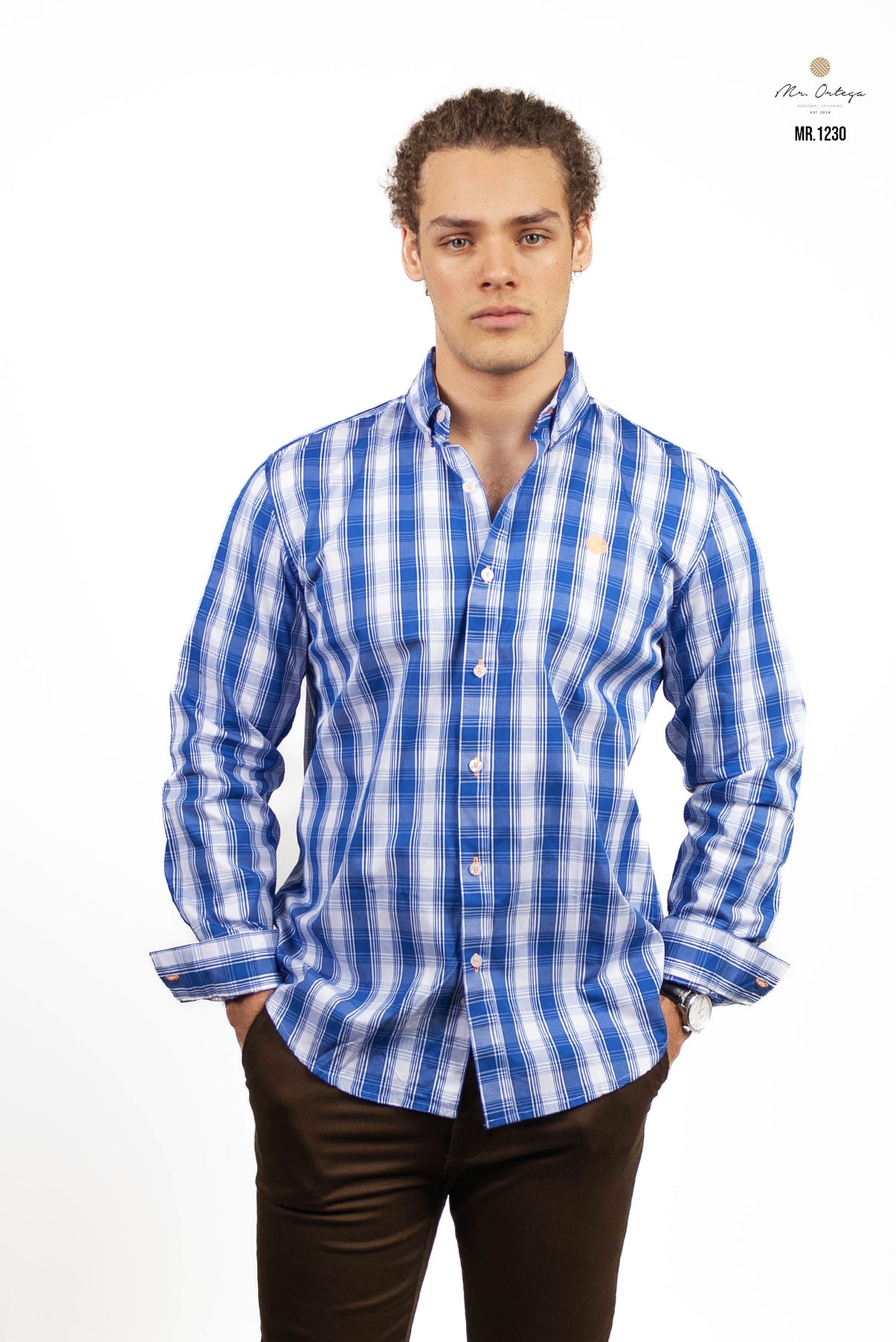 CAMISA CUADROS BLANCO / AZUL