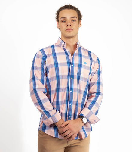 CAMISA CUADROS ROSA / AZUL