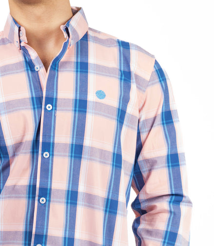 CAMISA CUADROS ROSA / AZUL