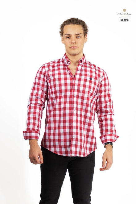 CAMISA CUADROS ROJO / BLANCO