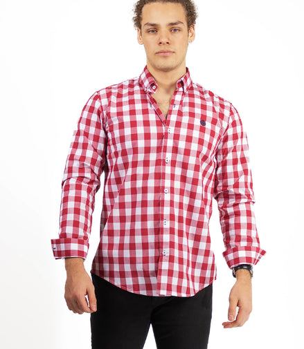 CAMISA CUADROS ROJO / BLANCO