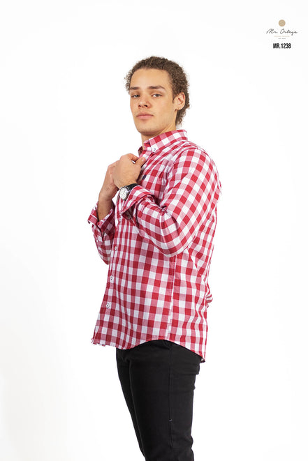 CAMISA CUADROS ROJO / BLANCO