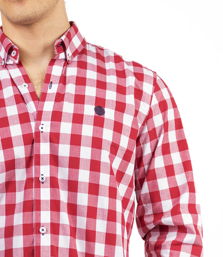 CAMISA CUADROS ROJO / BLANCO