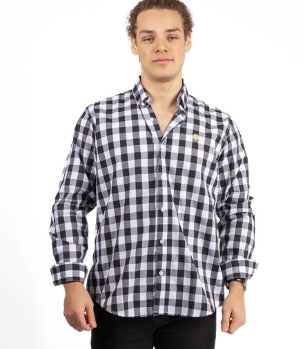 CAMISA CUADROS NEGRO Y BLANCO
