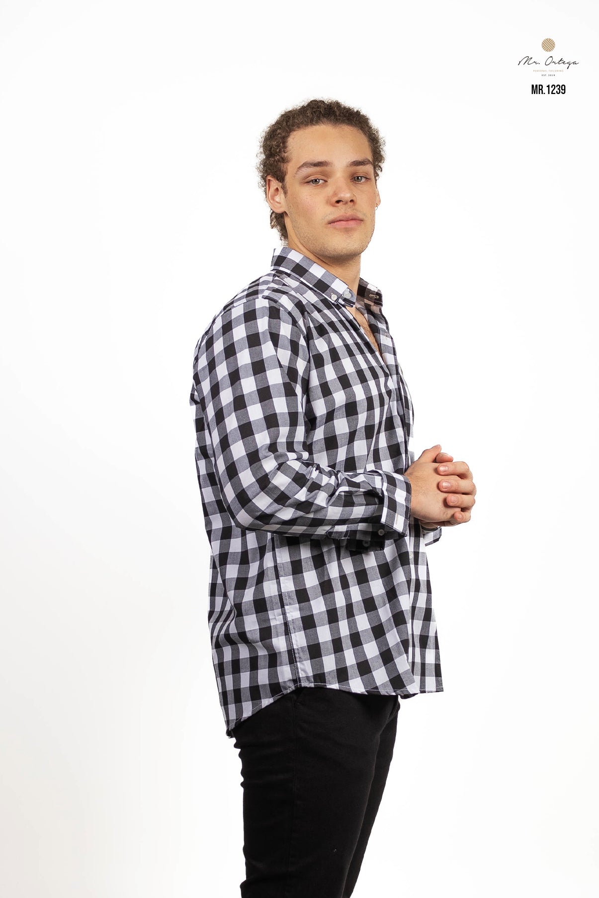 CAMISA CUADROS NEGRO Y BLANCO