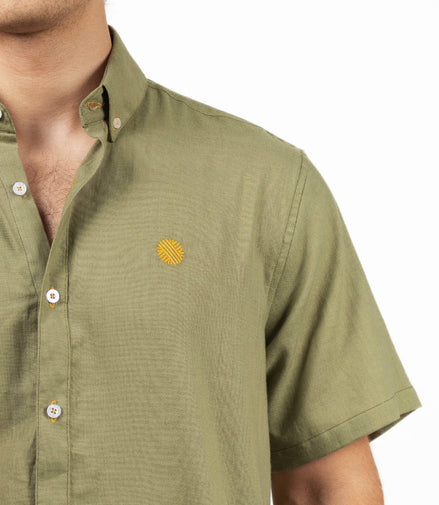 CAMISA VERDE CLARO MANGA CORTA