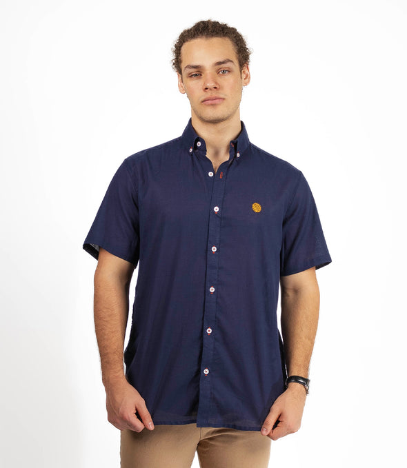 CAMISA LISA MARINO MANGA CORTA