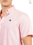 CAMISA ROSA LISA MANGA CORTA