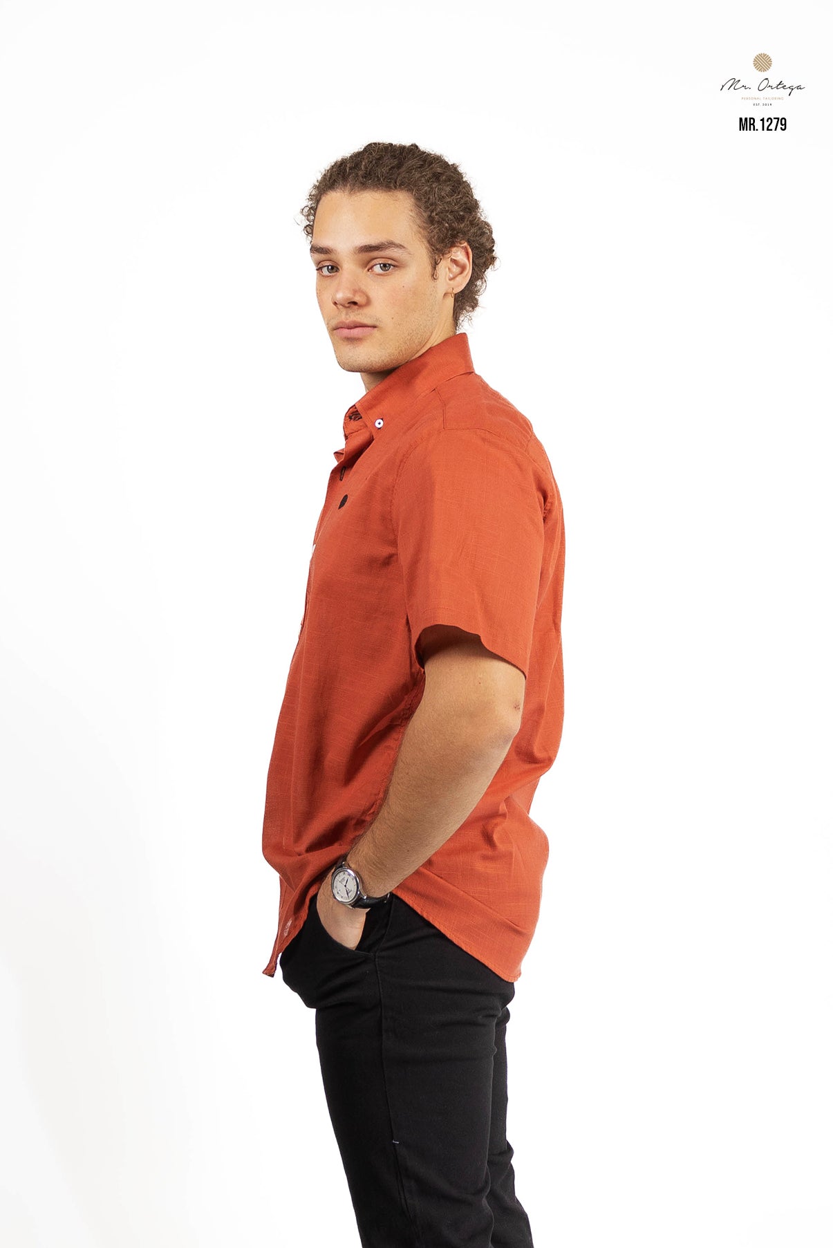 CAMISA LISA LADRILLO MC
