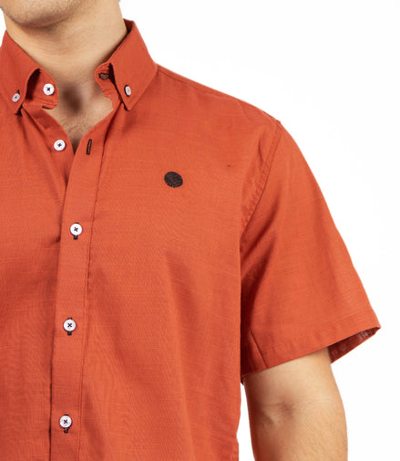 CAMISA LISA LADRILLO MC