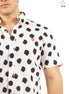CAMISA BLANCA PUNTOS NEGROS