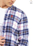 CAMISA FRANELA CUADROS AZULES