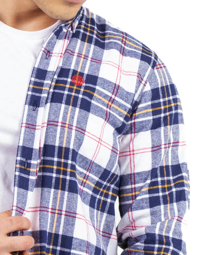 CAMISA FRANELA CUADROS AZULES