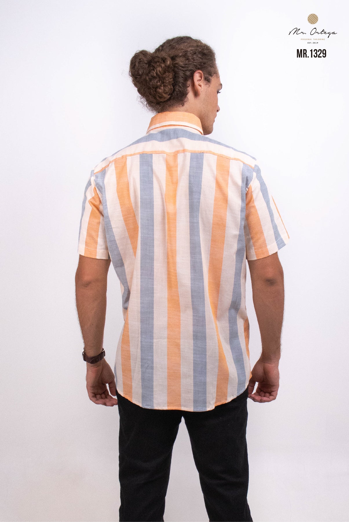 CAMISA RAYAS BEIGE, GRIS, NARANJA