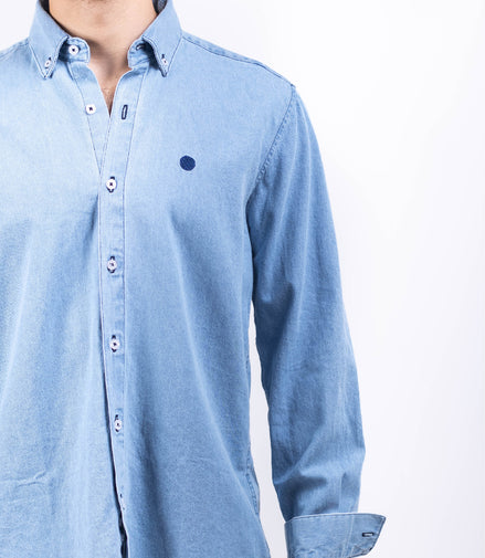 CAMISA LISA AZUL INDIGO