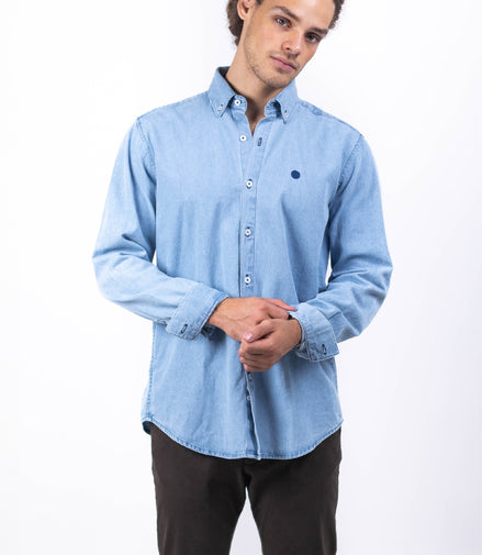 CAMISA LISA AZUL INDIGO