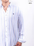 CAMISA RAYAS BLANCA / AZUL CIELO