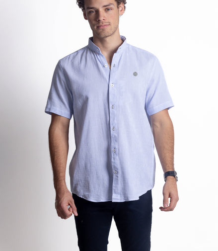 CAMISA AZUL CLARO Y BLANCO