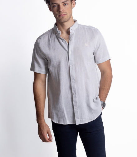CAMISA VERDE PISTACHE Y BLANCO