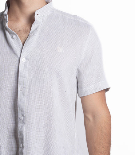 CAMISA VERDE PISTACHE Y BLANCO