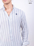 CAMISA RAYAS MARINO TELA TEJIDA
