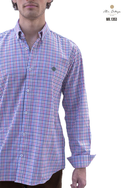 CAMISA CUADROS AZUL, BLANCO, ROJO, VERDE, AMARILLO Y NARANJA