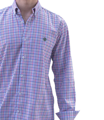 CAMISA CUADROS AZUL, BLANCO, ROJO, VERDE, AMARILLO Y NARANJA