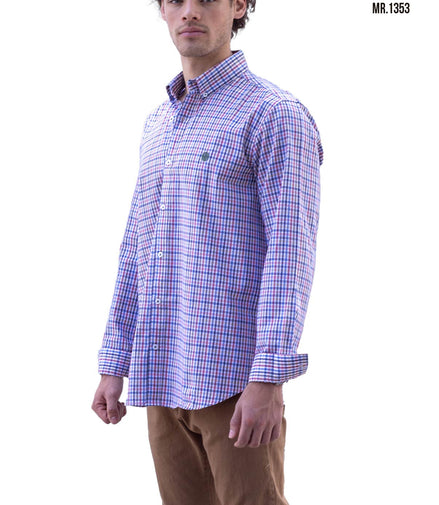 CAMISA CUADROS AZUL, BLANCO, ROJO, VERDE, AMARILLO Y NARANJA