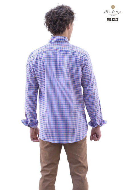 CAMISA CUADROS AZUL, BLANCO, ROJO, VERDE, AMARILLO Y NARANJA