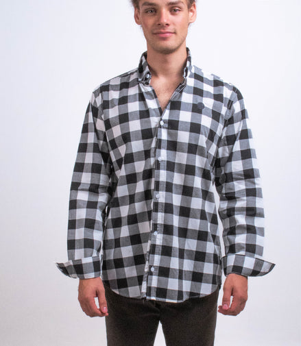 CAMISA CUADROS NEGROS / BLANCOS